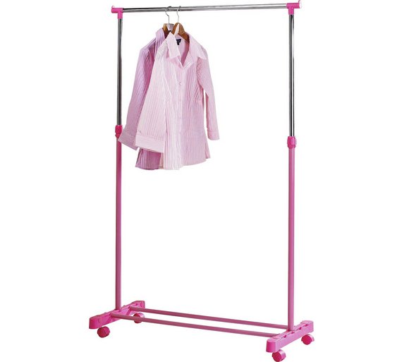 Buy HOME Adjustable Chrome Plated Clothes Rail Pink at Argos.co.uk