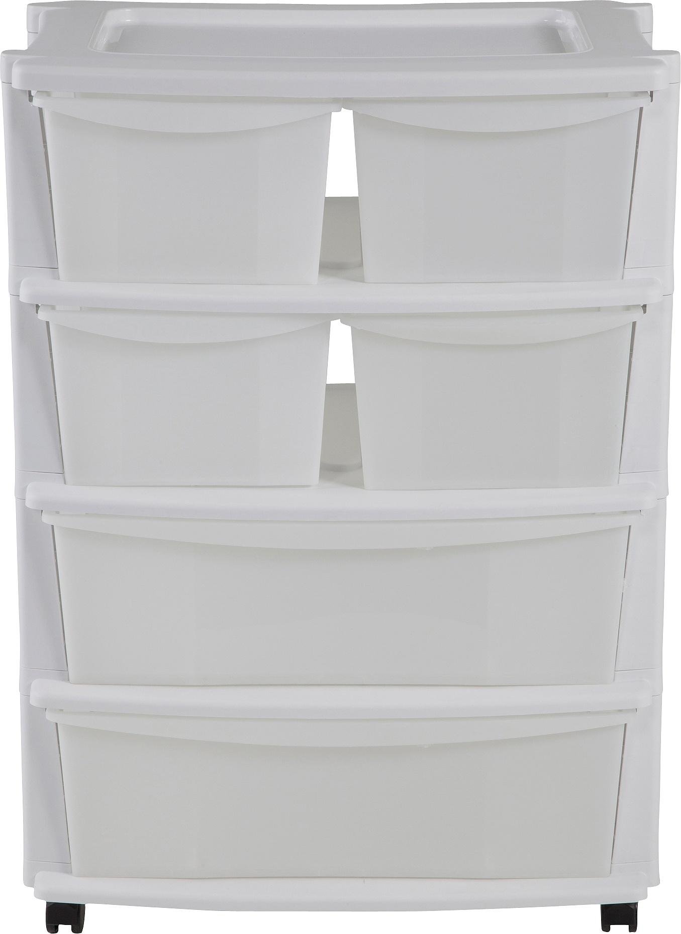 HOME 6 Drawer White Plastic Wide Tower Storage Unit Review