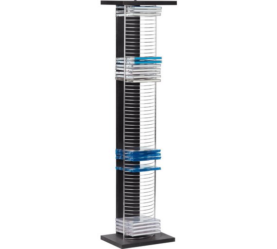 Buy HOME DVD and CD Media Storage Tower Unit Black and Silver at