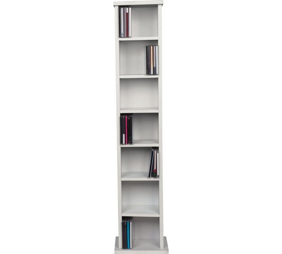 Buy HOME Maine DVD and CD Media Storage Tower White Effect at Argos