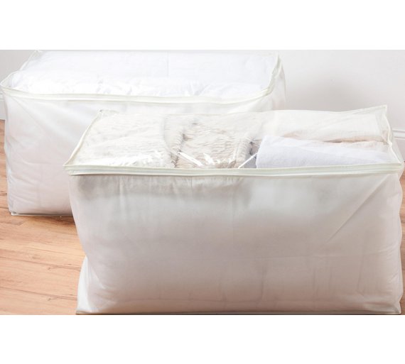 Buy HOME Set of 2 Jumbo Storage Bags Cream at Argos.co.uk Your Online Shop for Storage bags