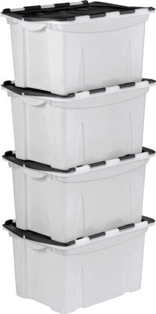 HOME 40 Litre Black Crocodile Lid Storage Boxes - Set of 4 Review