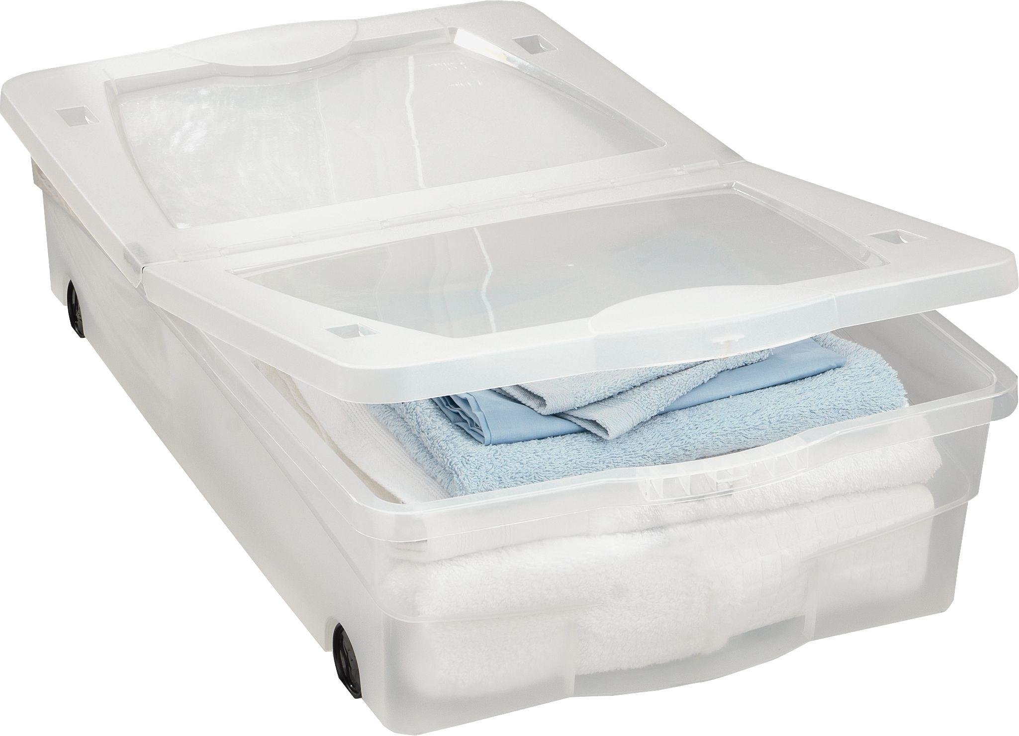 HOME 50 Litre Wheeled Plastic Underbed Storage Box with Lid review