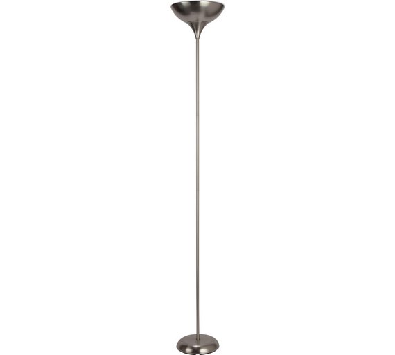 Buy HOME Torchiere Uplighter Floor Lamp Brushed Chrome at Argos.co.uk