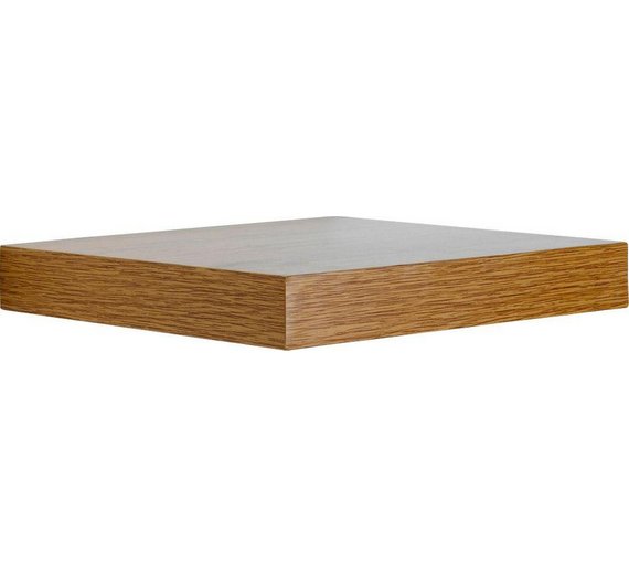 Buy HOME Pair of Corner Floating Shelves Oak Effect at Argos.co.uk