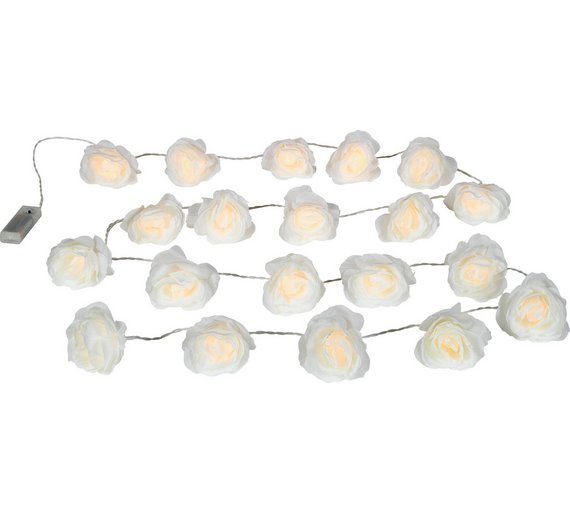 Buy HOME Cream Rose LED String Lights Set of 20 at Argos.co.uk Your