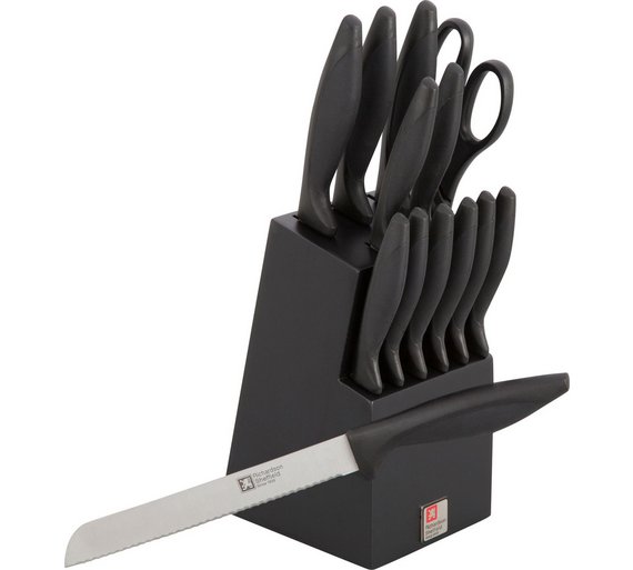 Buy Richardson Laser Cuisine 12 Piece Knife Block Set Black at Argos