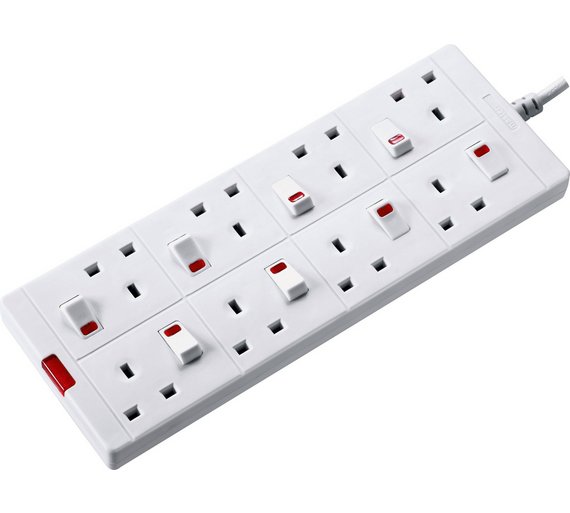 Buy Masterplug 8 Socket Individual Switch Extension Lead 1m at Argos