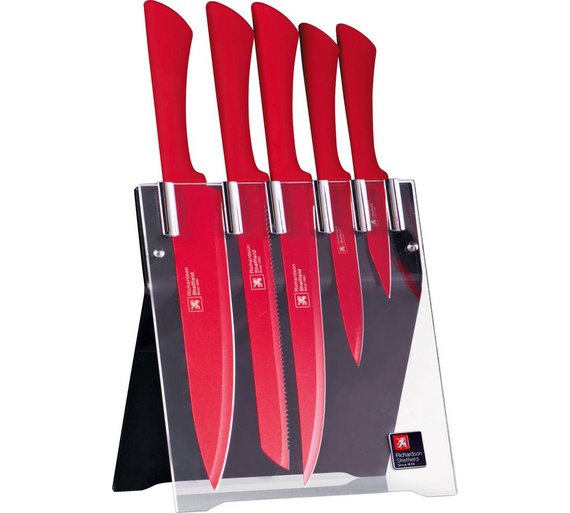 Buy Richardson 5 Piece Knife Block Set Red at Argos.co.uk Your