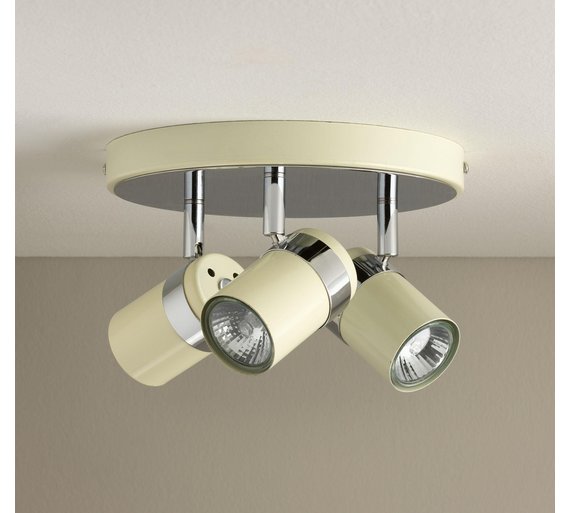 Buy Collection Shiro 3 Spotlight Plate Cream and Chrome at Argos.co