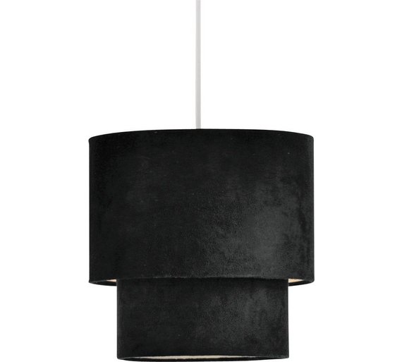 Buy HOME 2 Tier Suede Ceiling Shade Black at Argos.co.uk Your