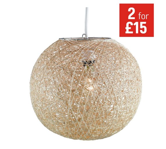 Buy HOME Abaca Ball Shade Natural at Argos.co.uk Your Online Shop
