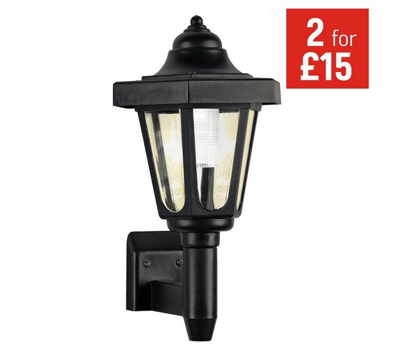Buy HOME Solar Outdoor Wall Light Black at Argos.co.uk Your Online
