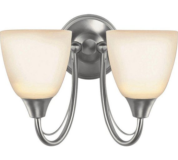Buy HOME Symphony Twin Wall Light Silver at Argos.co.uk Your Online
