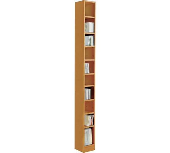 Buy HOME Maine Tall DVD and CD Media Storage Tower Oak Effect at