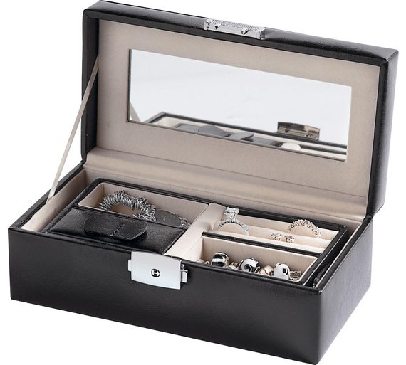 Buy Black Jewellery Box with Lock at Argos.co.uk Your Online Shop for