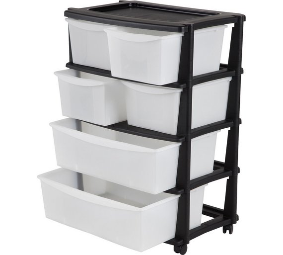 Buy HOME 6 Drawer Black Plastic Wide Tower Storage Unit at Argos.co.uk