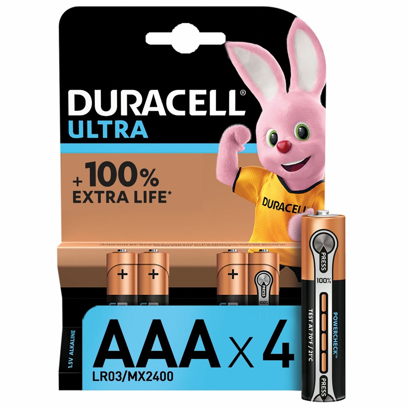 Duracell Ultra Power AAA Alkaline Batteries Pack of 4 Black Friday