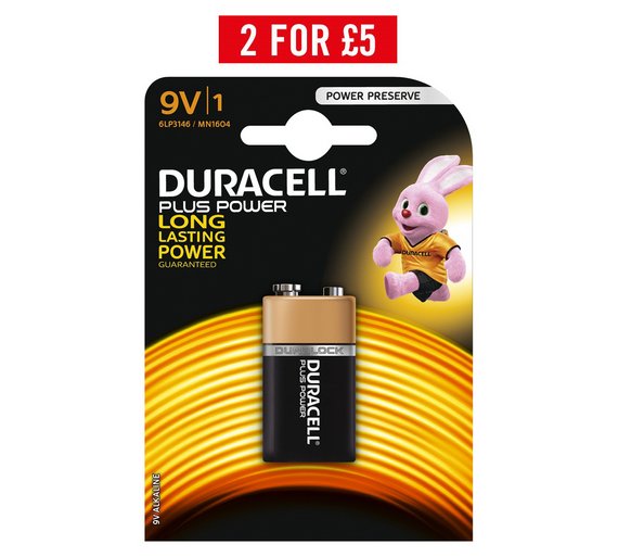 Buy Duracell Plus Power Alkaline 9V Battery Pack of 1 at Argos.co.uk