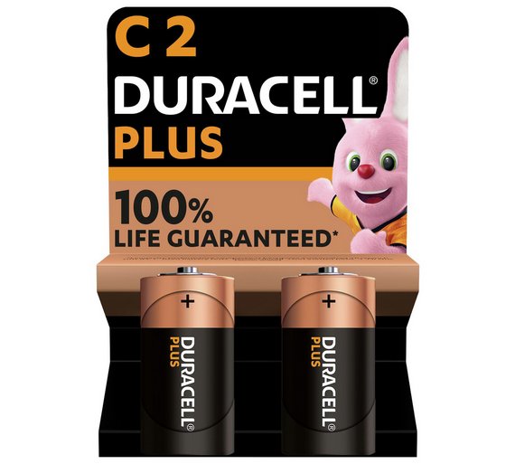 Buy Duracell Plus Power Alkaline C Batteries Pack of 2 at Argos.co.uk