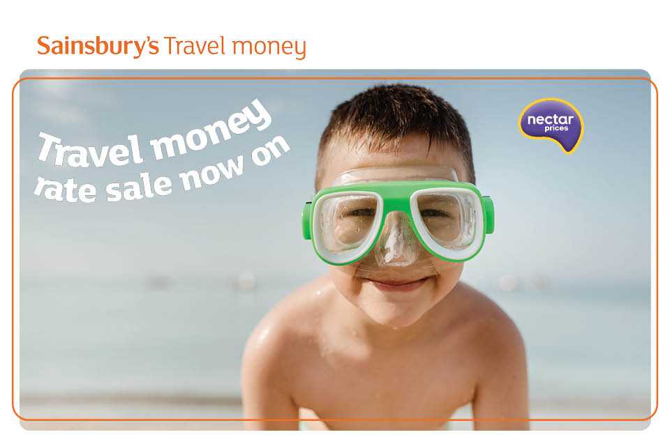 Sainsbury’s Travel money rate sale.
