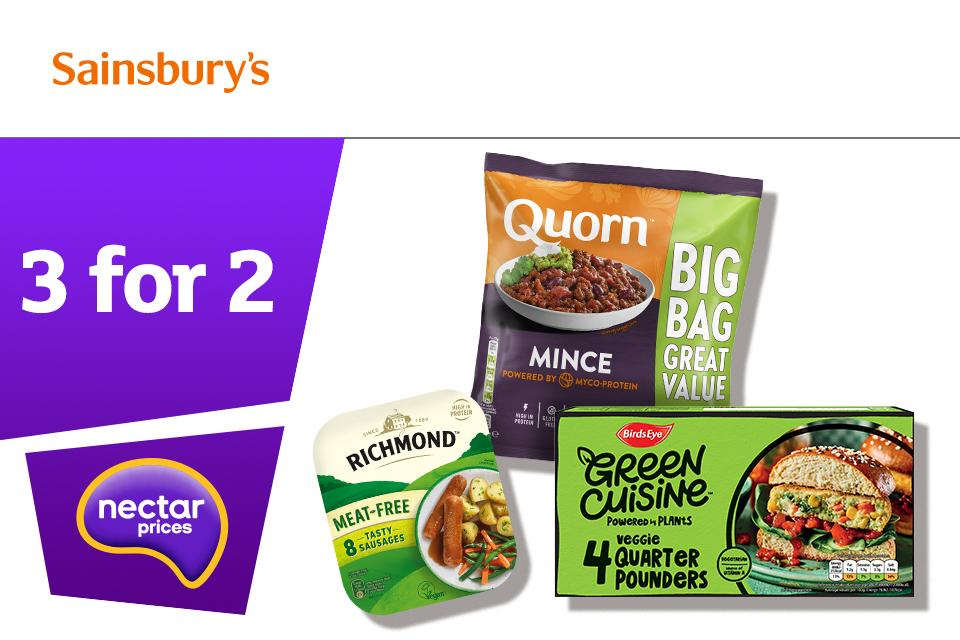 3 for 2 meat free savings.