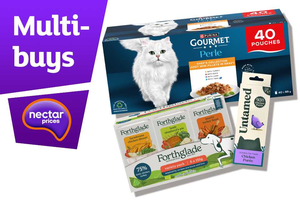 Multibuy deals on pet favourites.