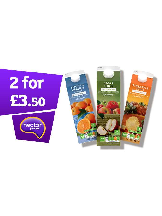 2 for £3.50 on juice.