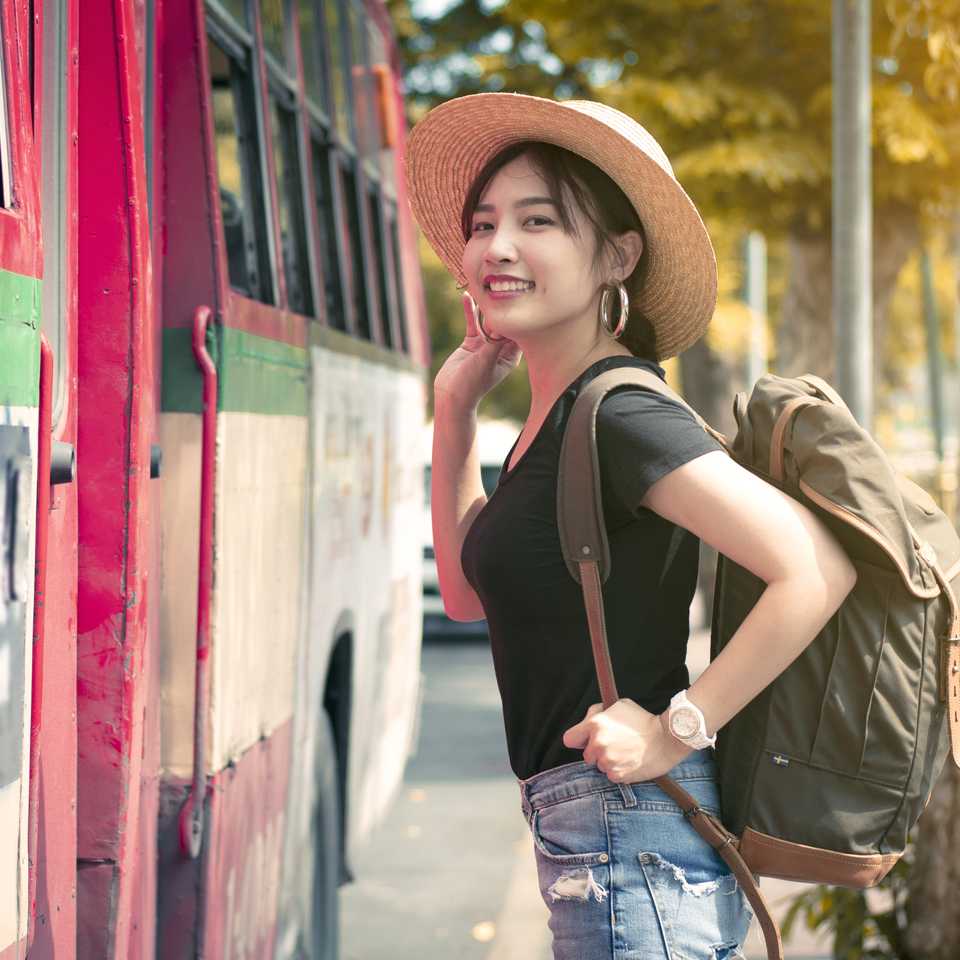 Woman travelling