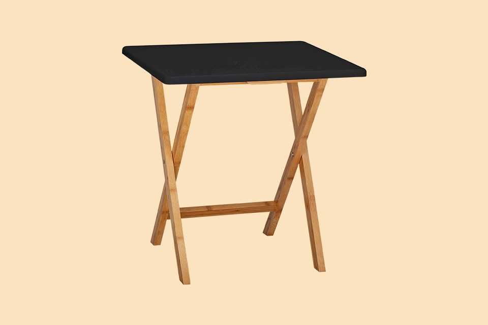 A Habitat Drew folding bamboo 2 seater table.
