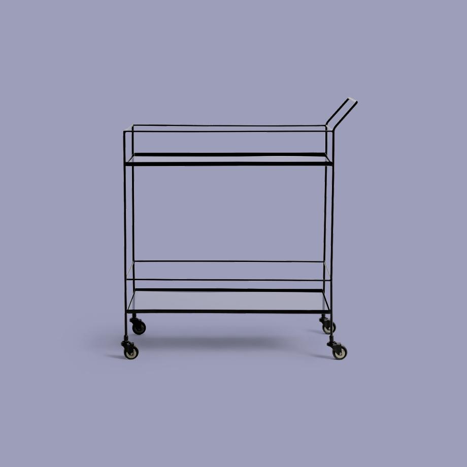 Habitat Monroe black drinks trolley.