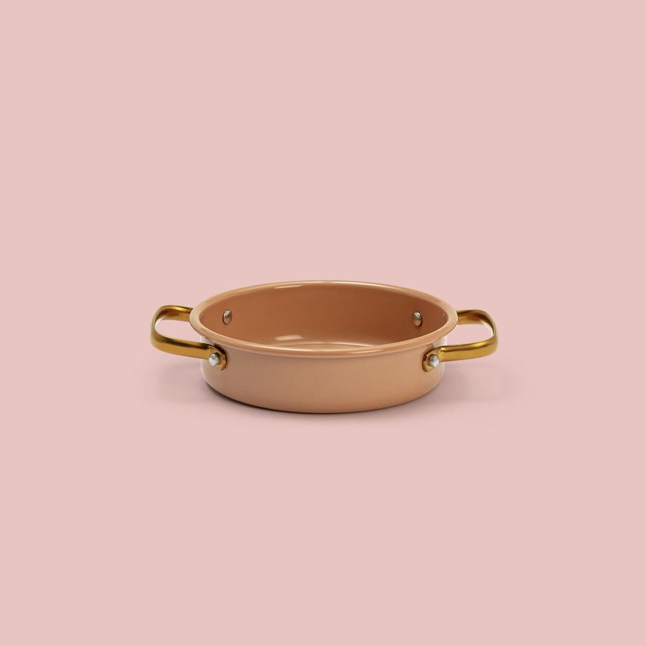Dusty pink serving dish.