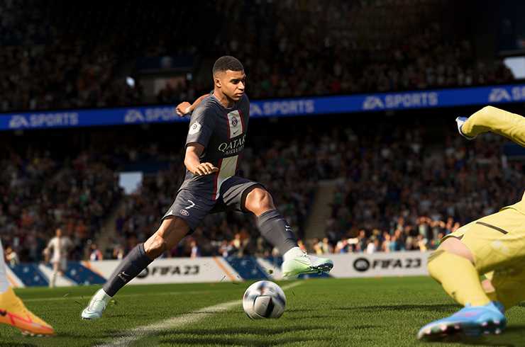 fifa game being played