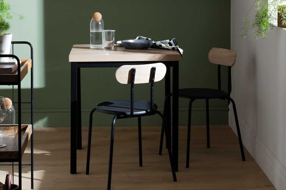 Habitat Zayn Birch Dining Table & 2 Birch Chairs.