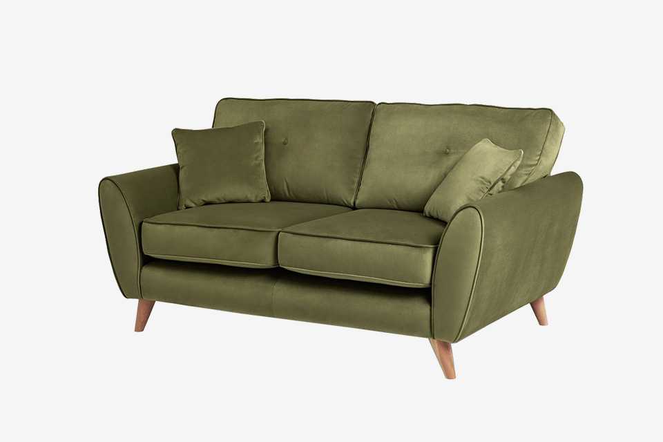 Isla fabric Sofas in Green, Teal, and Pink.