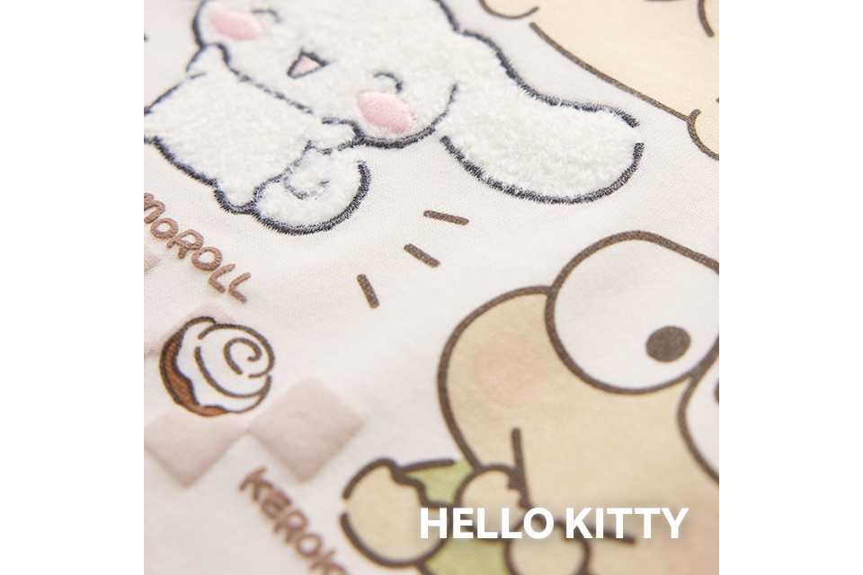 Hello Kitty baby sleepsuit with character print.
