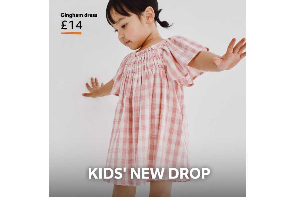 Gingham dress £14. Kids new drop.
