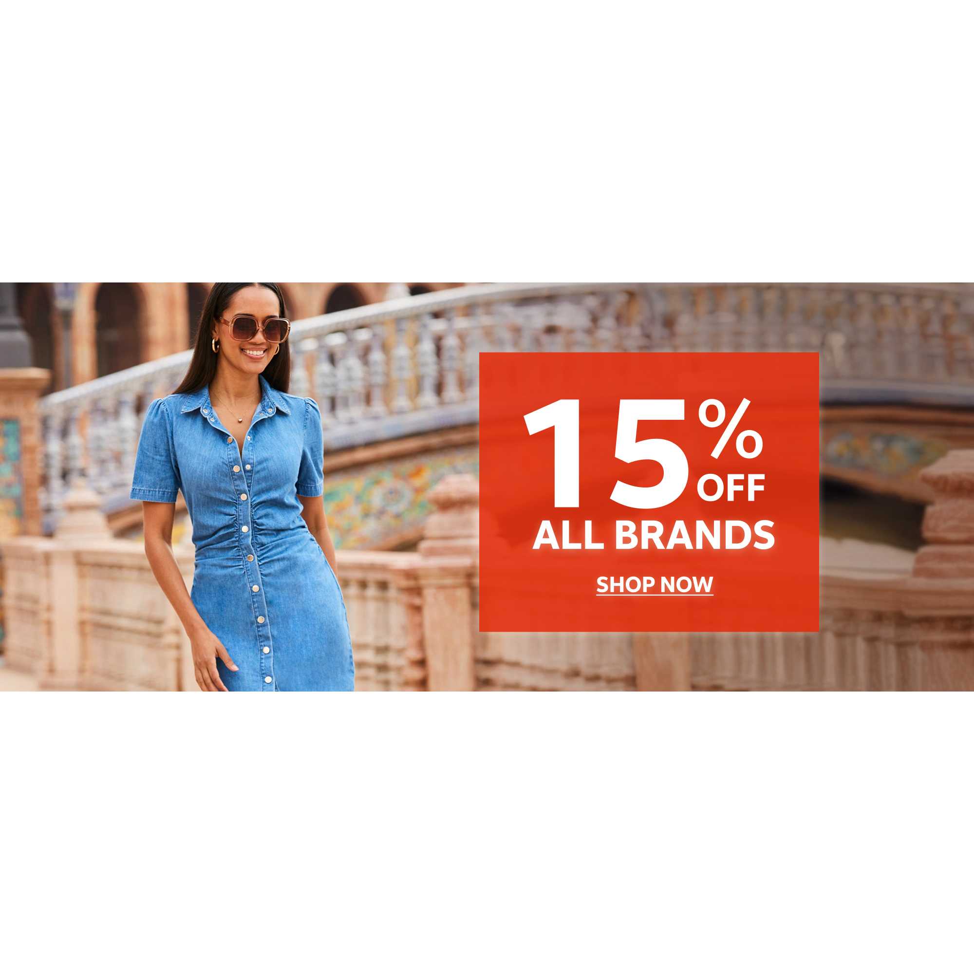 15% off all brands.