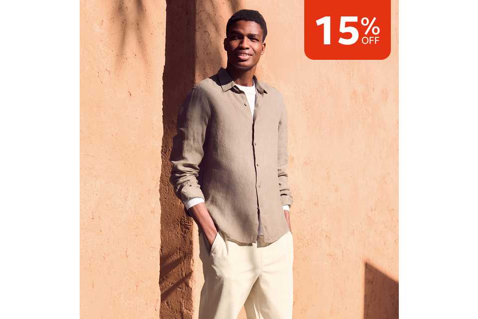 15% off. Shop linen.