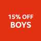 15% off boys.