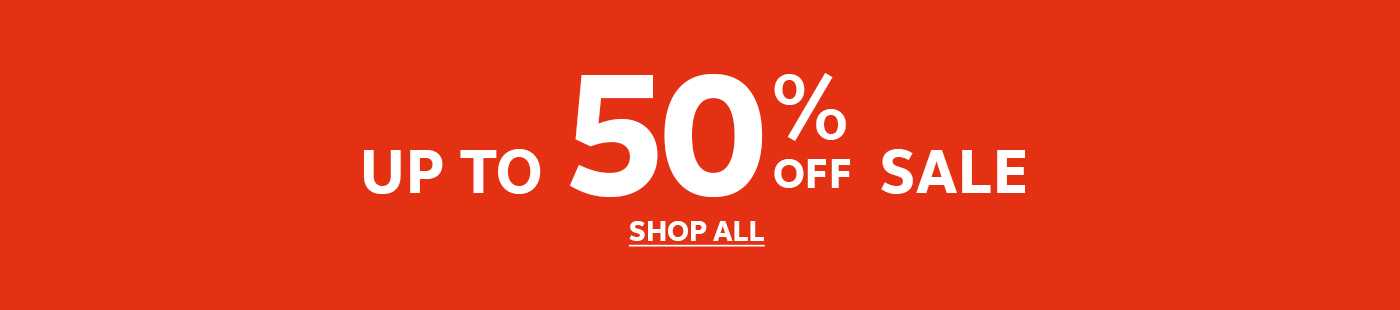 Up to 50% off sale.