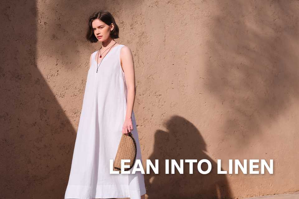 Slip into pure elegance this spring with our minimalist linen. Nail your holiday look with relaxed shirts, lightweight trousers and effortless dresses, perfect for pairing with swimwear or denim for the day to night look. Switch it up from fresh white to earthy neutrals and rich blue.