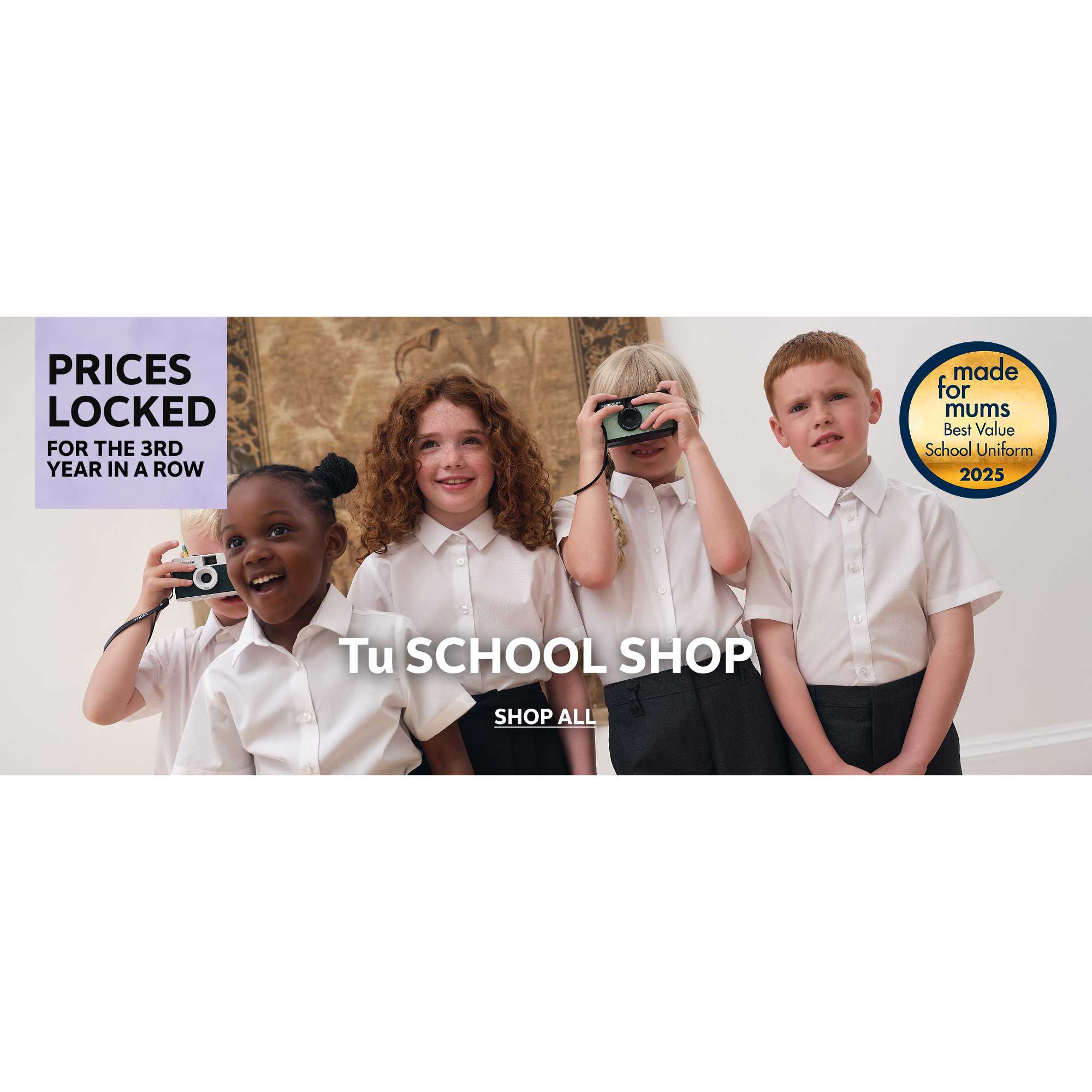 Tu school shop. Price locked for the 3rd year in a row. Made for mums. Best value school uniform 2025.