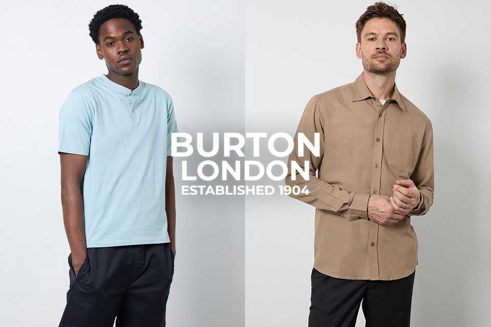 Master everyday style with Burton menswear. From tailored suits and sharp shirts to casual T-shirts, knitwear, and trusted outerwear, our collections ensure you’re ready for any occasion with versatile, stylish pieces you can rely on.