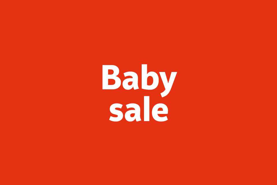 Baby sale.
