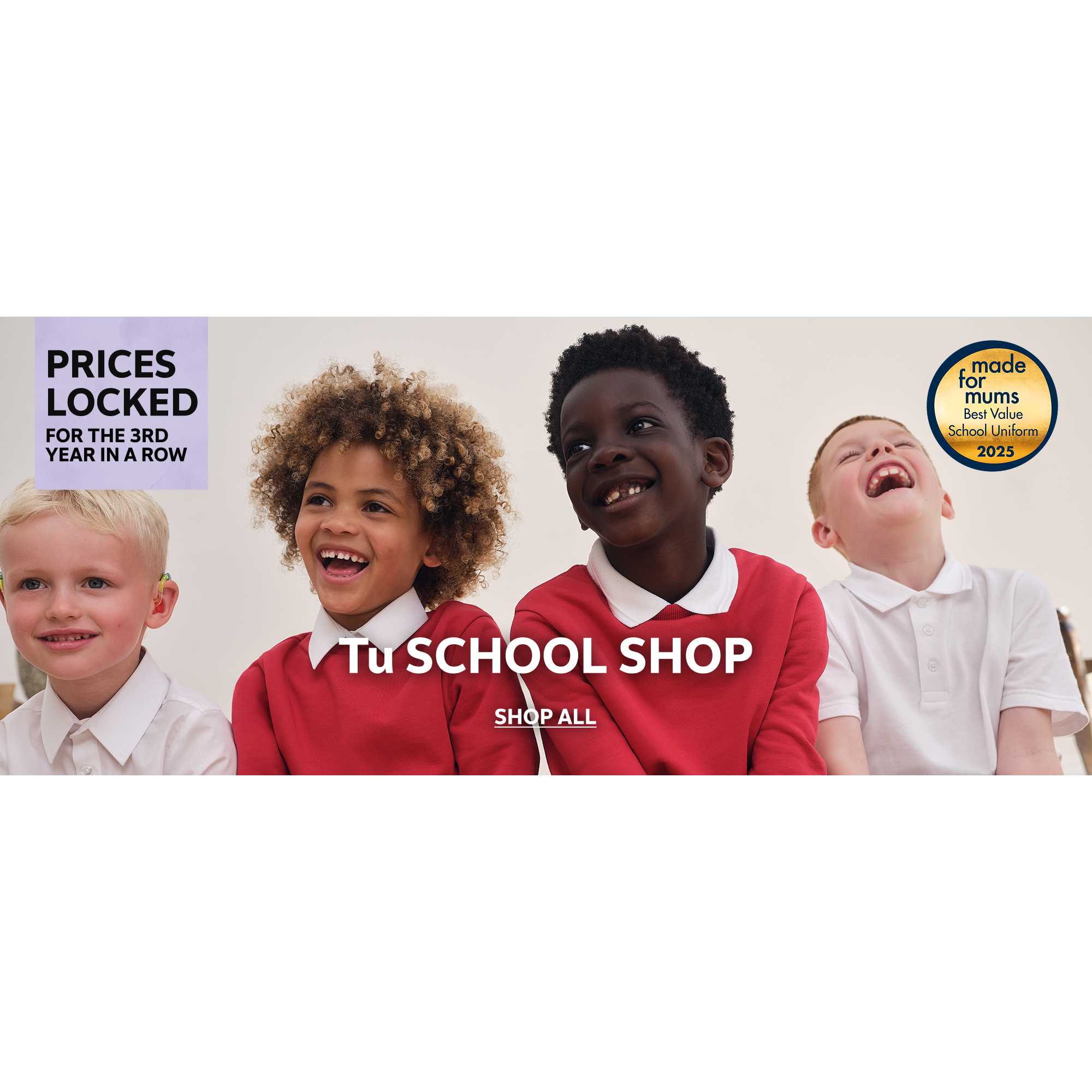 Tu school shop. Price locked for the 3rd year in a row. Made for mums. Best value school uniform 2025.