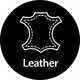 Made with leather.
