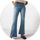 Mid-rise denim.