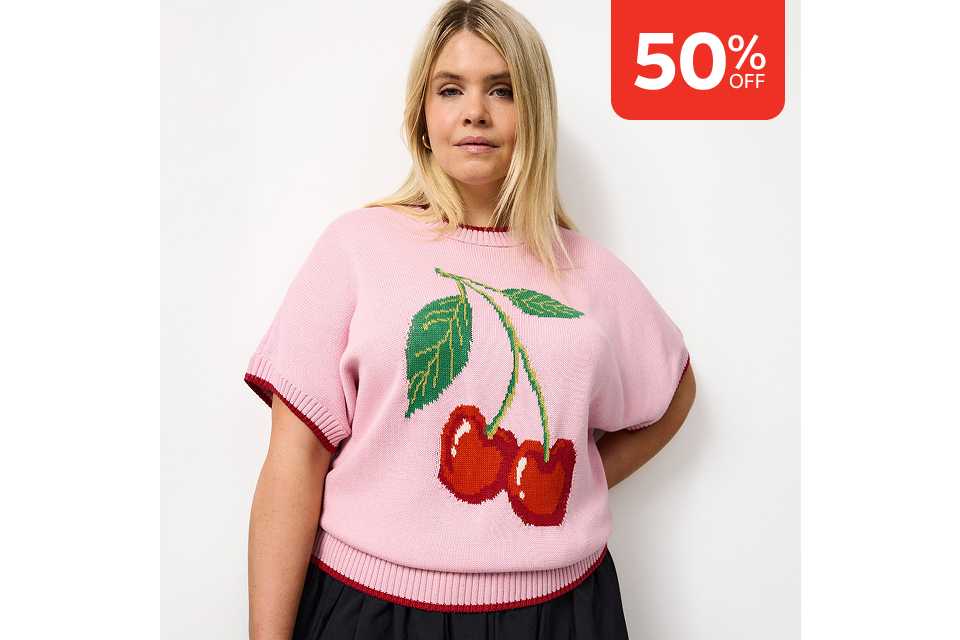 50% off. Women's sale.