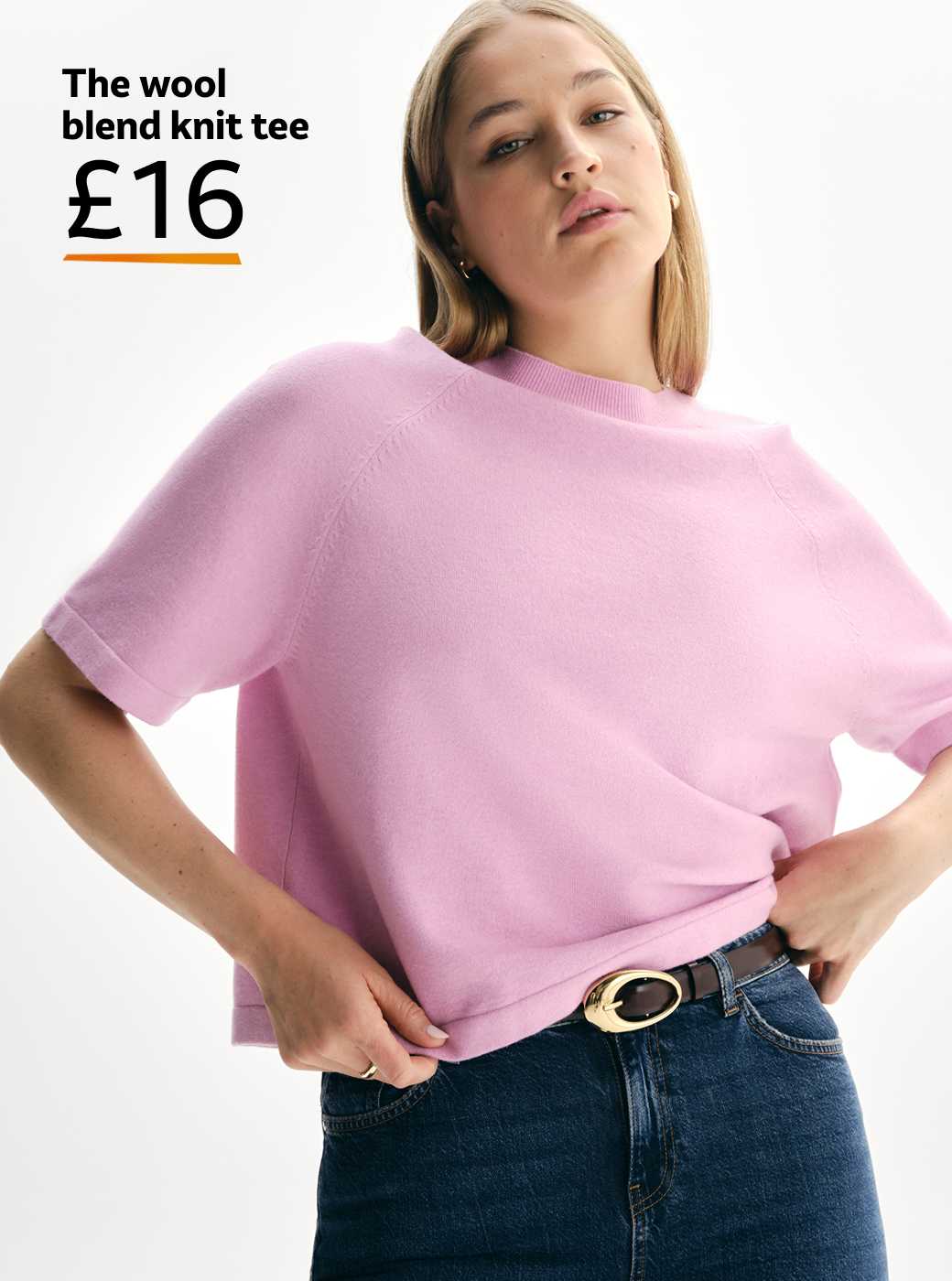 The wool knit blend tee £16. Autumn shop.